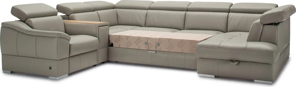 Colțar lemn masiv Urbano 346×79–97×287 cm - Stânga
