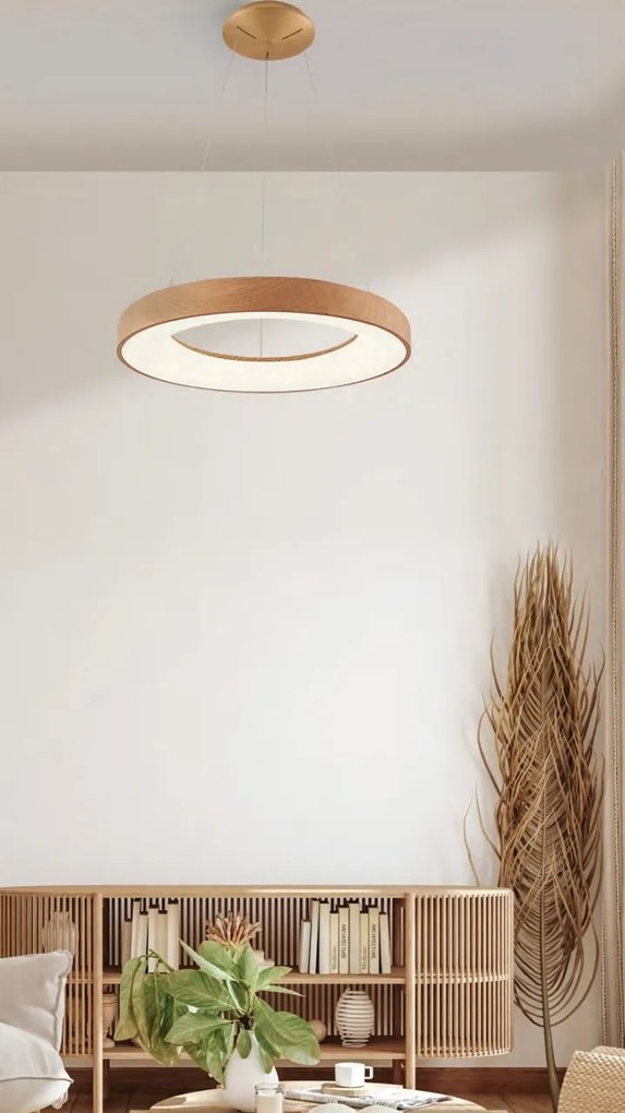 Lustra LED cu telecomanda design circular SANTANA 80 CCT BK