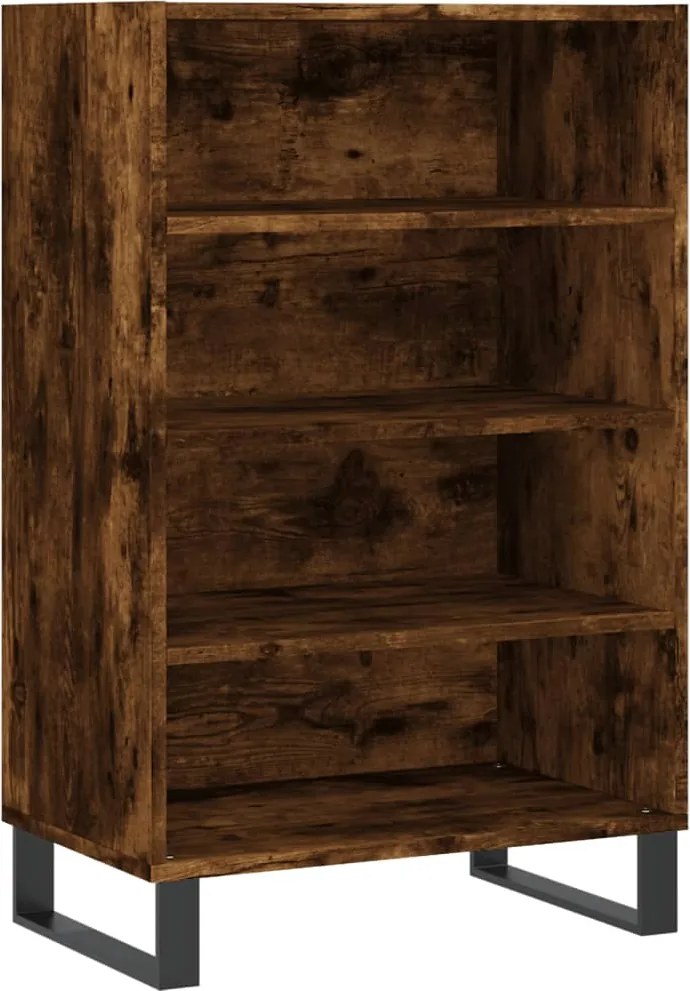 vidaXL Dulap înalt, stejar fumuriu, 57x35x90 cm, lemn compozit