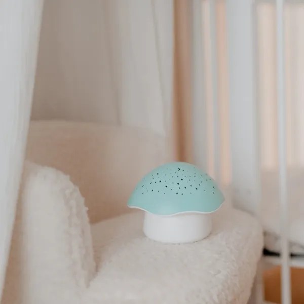 Proiector cu sunete PABOBO STAR MUSHROOM 3xAA albastru