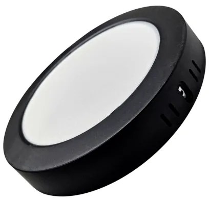 Plafoineră LED ROUND LED/18W/230V 4000K d. 21,7 cm negru