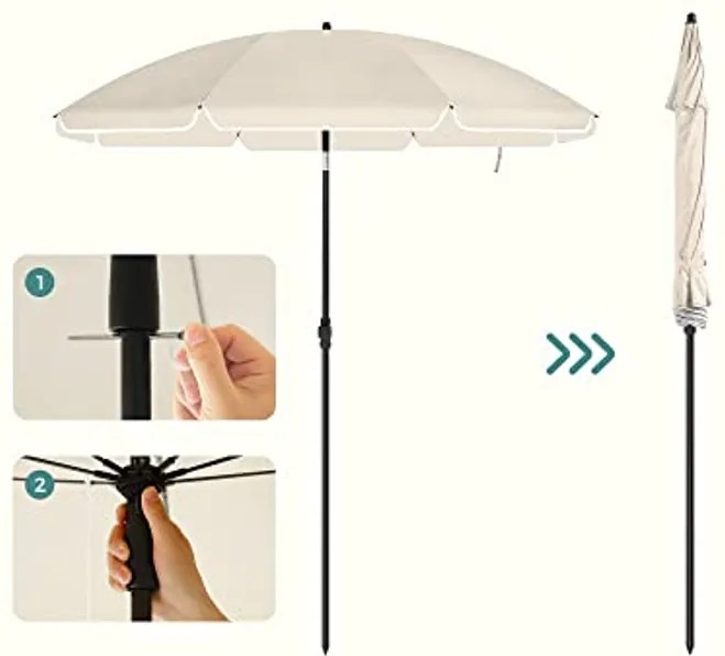 Umbrela de gradina pliabila SOMBRILLA 160 cm, bej