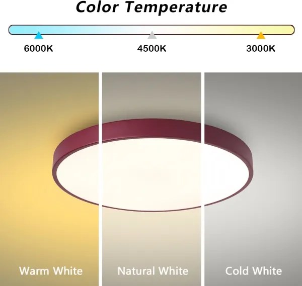 Brilagi - Plafonieră LED POOL LED/60W/230V 3000/4000/6000K 50 cm burgundiu