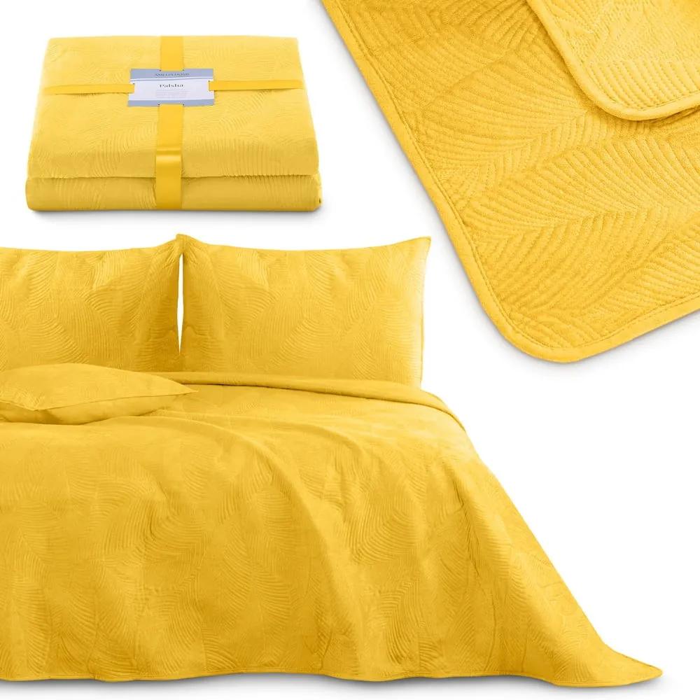 Cuvertură galbenă ocru pentru pat dublu 200x220 cm Palsha – AmeliaHome