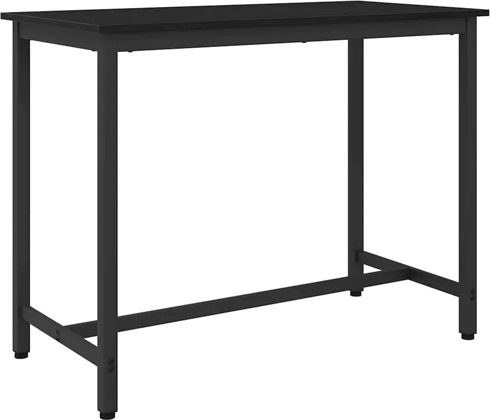 vidaXL masă Stejar Negru 100 x 50 x 76,5 cm Lemn ingineresc și oțel