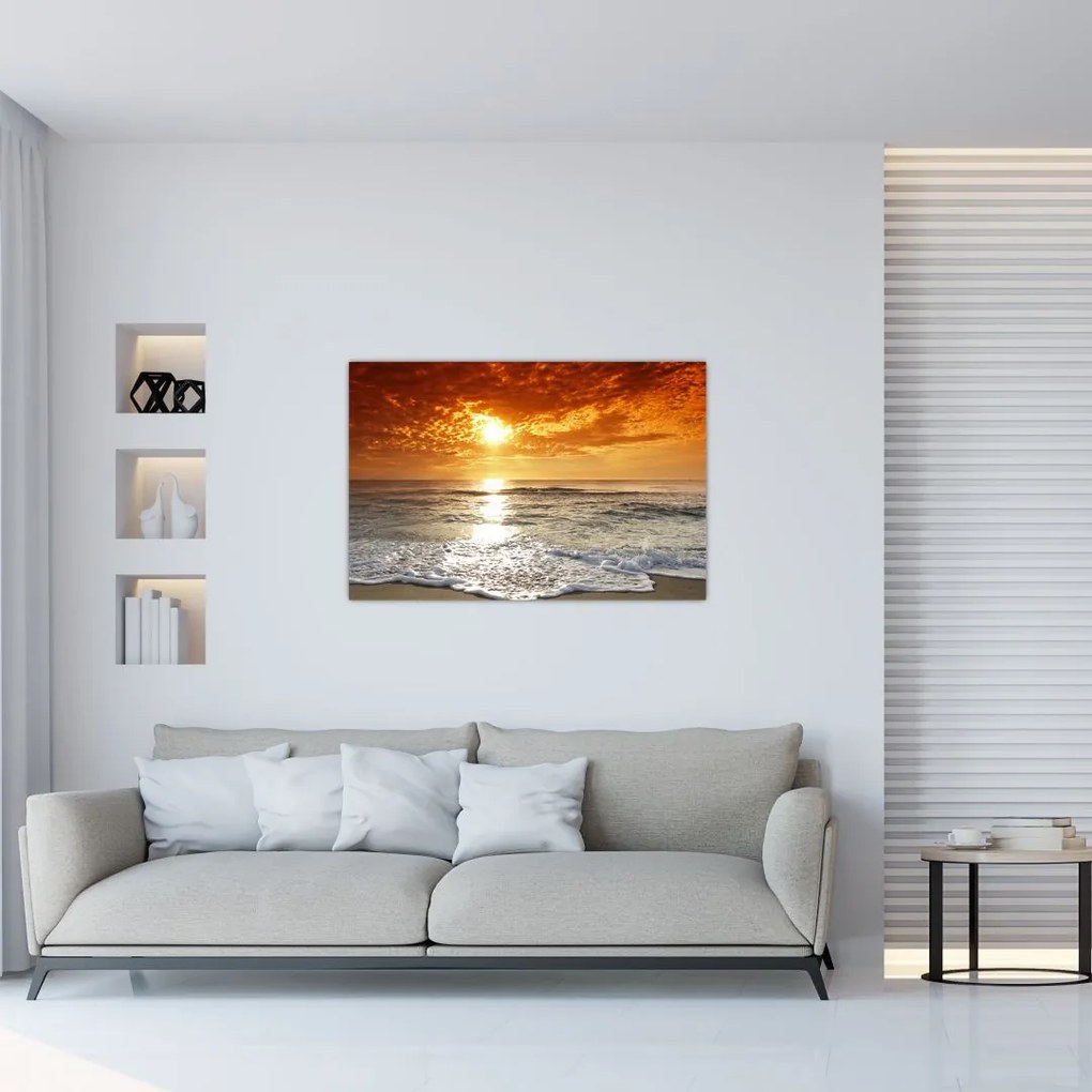 Tablou cu apus de soare din Corsica (90x60 cm)