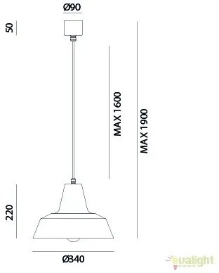 Pendul design minimalist Industrial Style, diam.34cm, Officina 268.10.FF