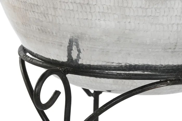 Vază decorativă, stil modern elegant, culoare argintiu, din aluminiu, „Silver”
