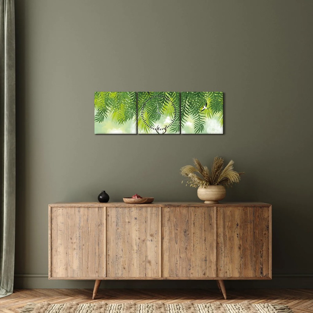 Tablou - Ceb în pădure (cu ceas) (90x30 cm)