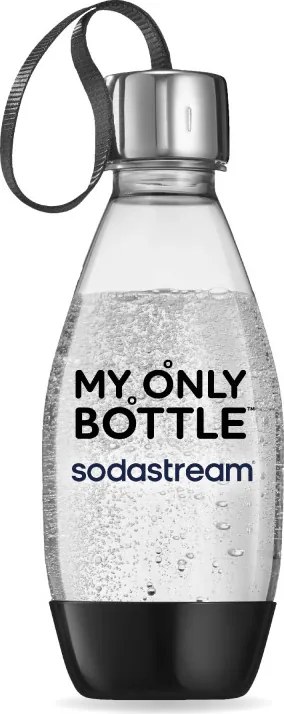 Sticlă pentru carbonatare Sodastream My Only Bottle, 0,5 l, fără BPA, compatibilă cu Spirit, Jet, Fizzi, Genesis, One Touch, Play, Power și Source, negru