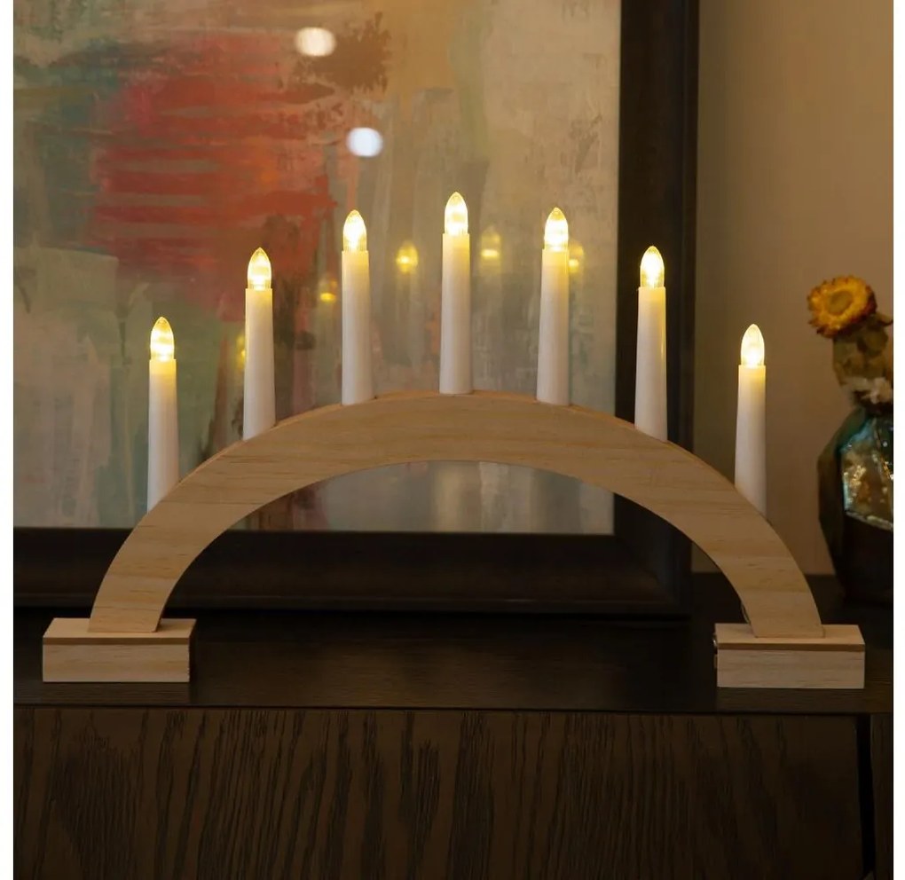 Brilagi - Suport LED pentru lumânare de Crăciun 7xLED/2xAA 28x45 cm