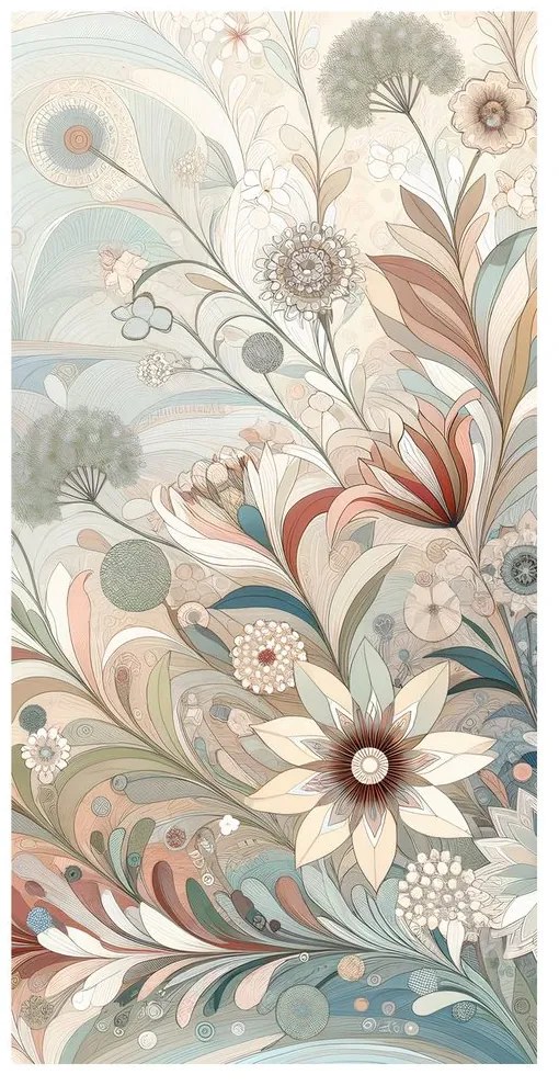 Tablou flori delicate în tonuri pastel