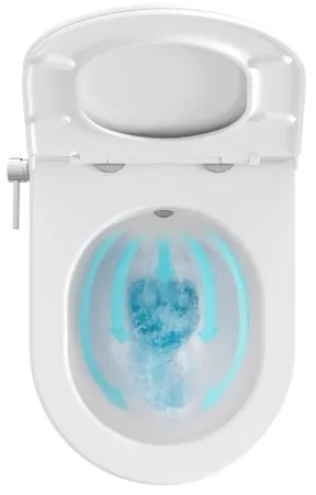 Ravak X01912 - Vas WC suspendat cu duză de bideu CHROME, ceramică, alb