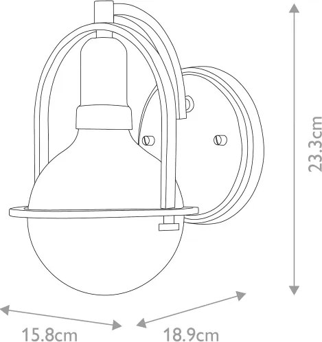 Quintiesse QN-SOMERSET1-C-HB - Lampă de perete SOMERSET, 1xE27/60W/230V, finisaj auriu