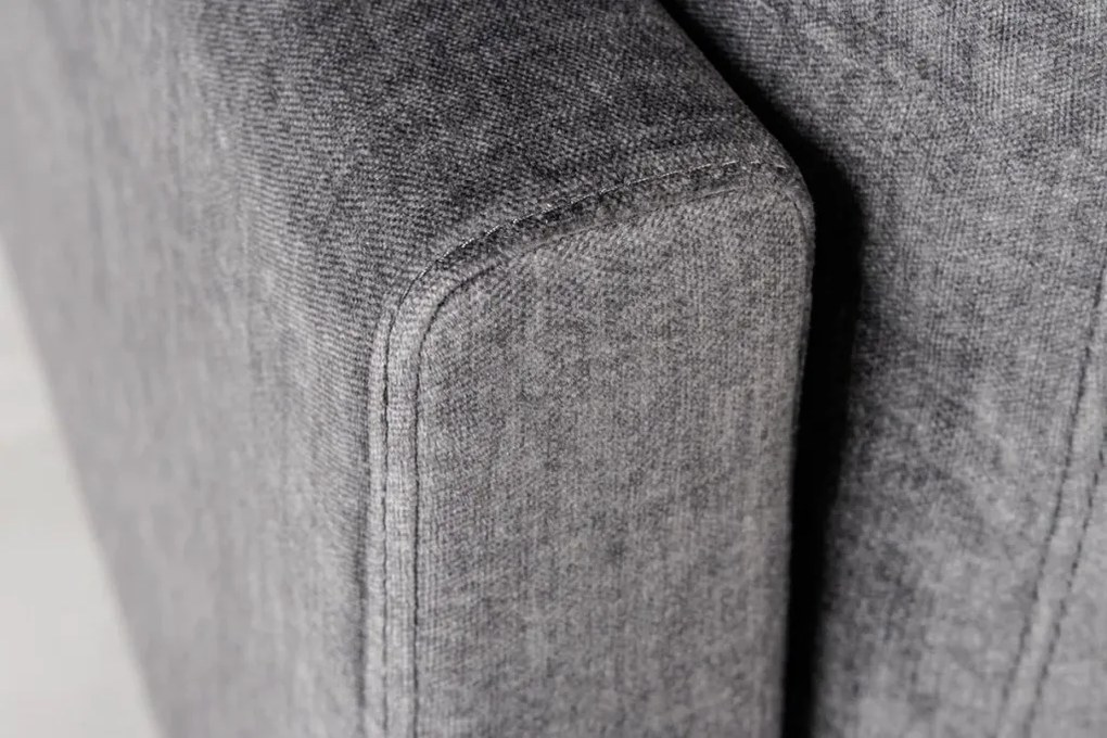 Coltar cu sezlong dreapta, Catifea gri inchis, MANHATTAN 295cm