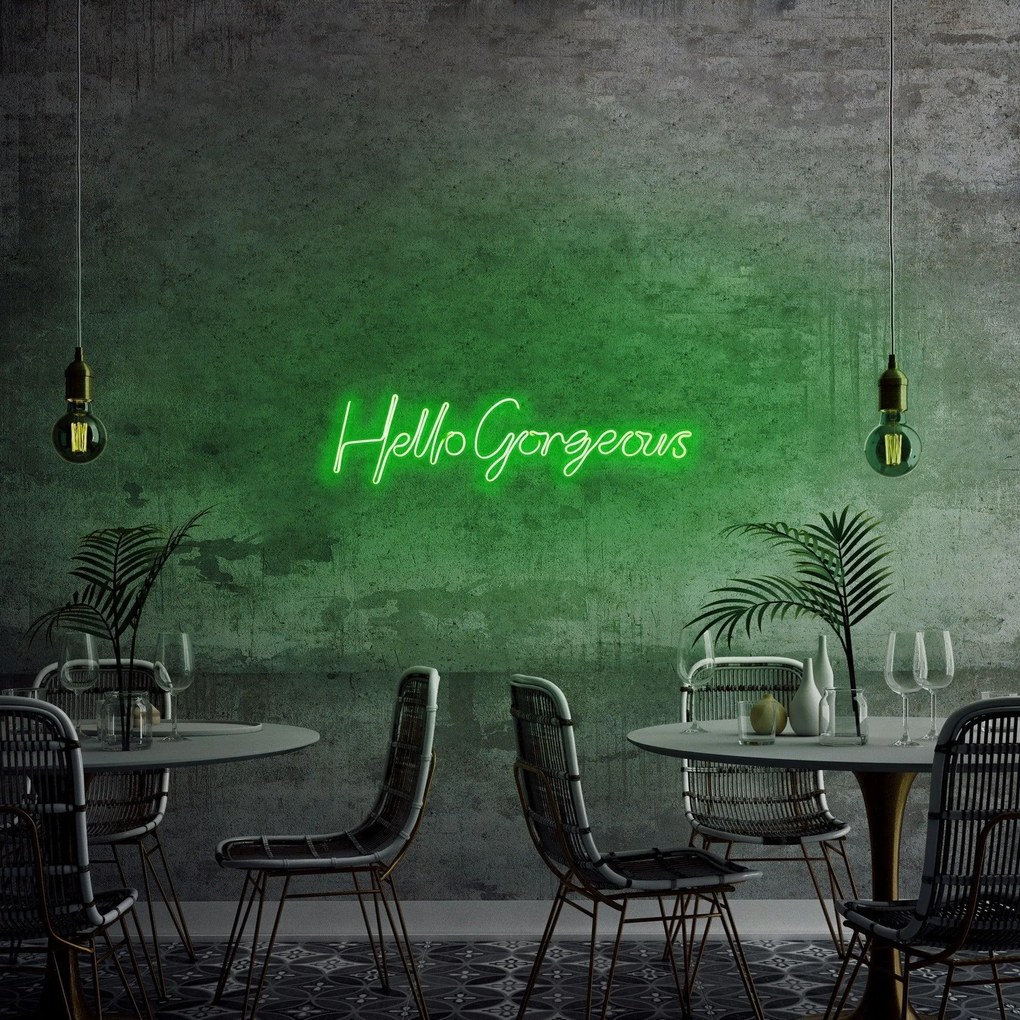 Aplica de Perete Neon Hello Gorgeous, 75 x 18 cm