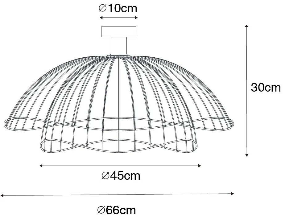 Plafoniera de design bronz 45 cm - Pua