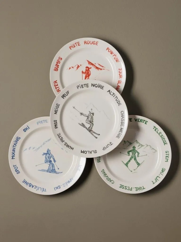 Set 4 farfurii din ceramica, D25.5 cm, Lapique
