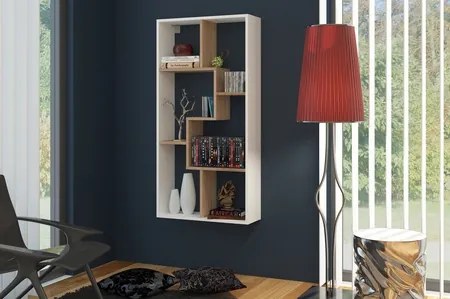 Sistem de rafturi Denny B alb + stejar sonoma deschis. 780179