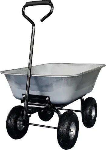 Cărucior de grădină 3 în 1 cu basculantă, capacitate de încărcare până la 250 kg, oțel galvanizat