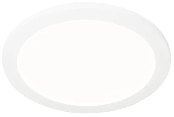 Plafonieră cu montaj încastrat albă 30 cm cu LED inclus cu 3 trepte de reglaj a luminozității IP44 - Steve