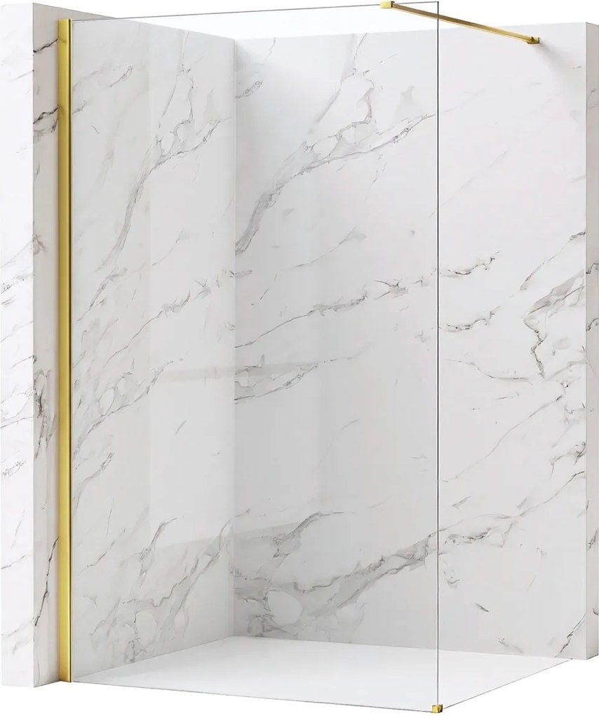 Paravan de dus Rea Flexi Transparent / Gold 130