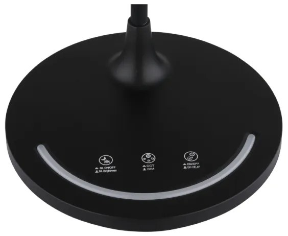 Lampă LED tactilă dimabilă de masă Globo 58483 KENNY LED/12W/230V negru
