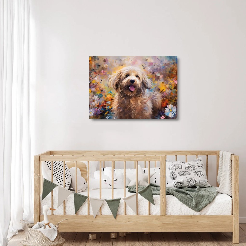 Tablou pe sticlă - Happy Dog II. (70x50 cm)