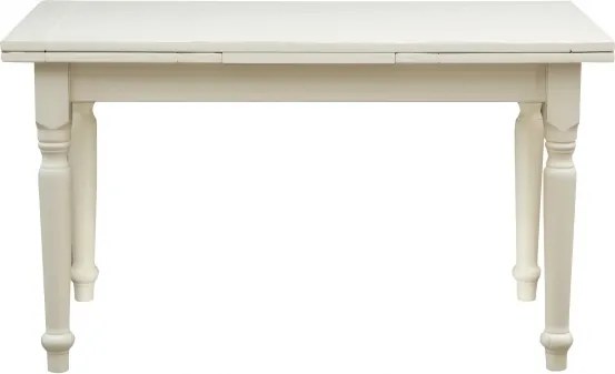 Masa extensibila, L140(240) 80 H80 cm, alba antic, lemn masiv