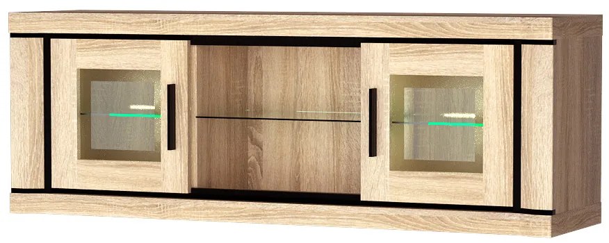 Vitrină Douglas 08 (cu iluminat LED) (Stejar sonoma). 1055560