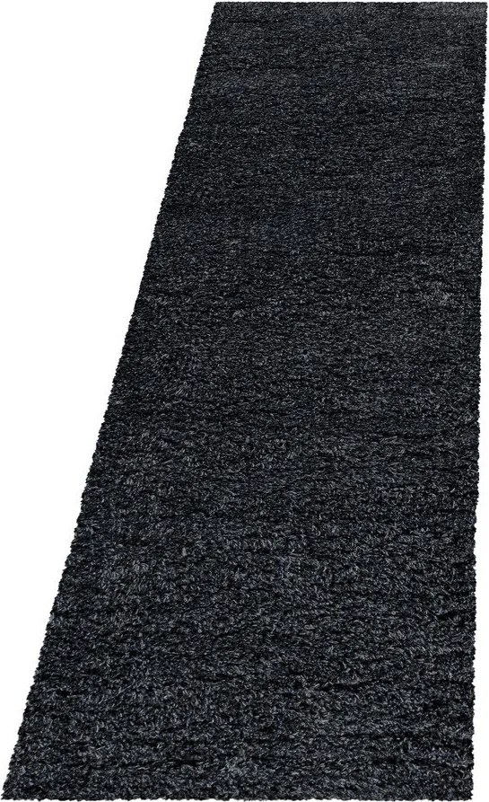 Covor tip traversă gri antracit 80x250 cm Fluffy – Ayyildiz Carpets