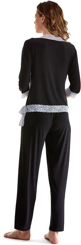 Pijamale femei ROZALIE din bambus XL Negru / Black