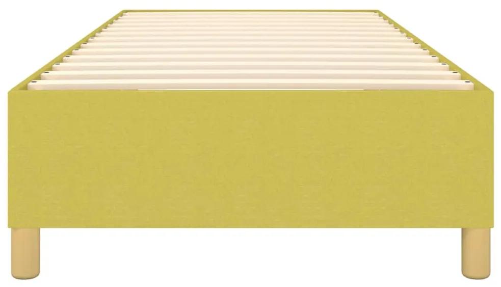 Cadru de pat box spring, verde, 100x200 cm, textil Verde, 35 cm, 100 x 200 cm