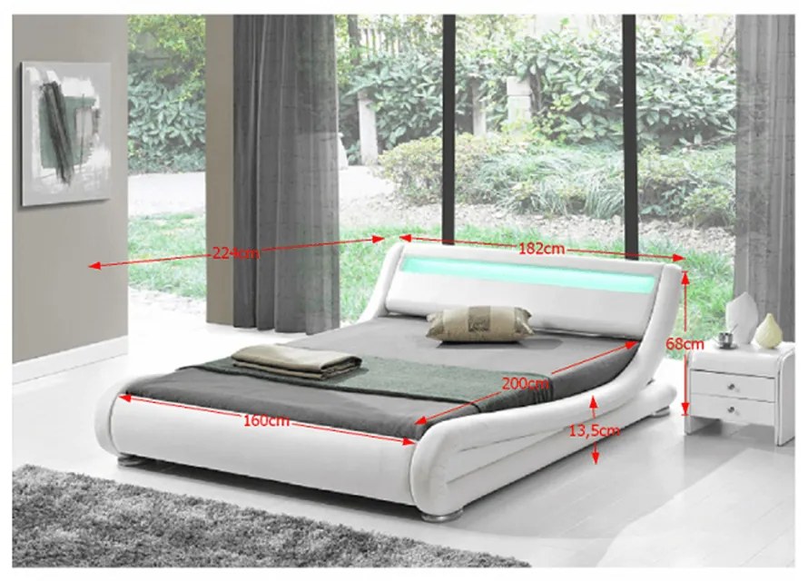 Pat matrimonial 160 cm Fanil (cu somieră a LED). 808750
