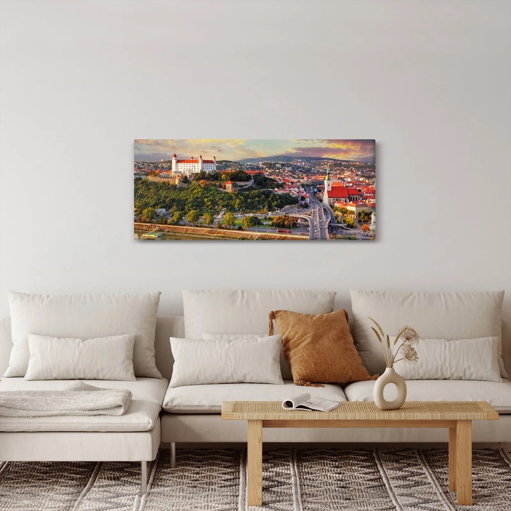 Tablou - Panorama bratislavei, Slovacia (120x50 cm)