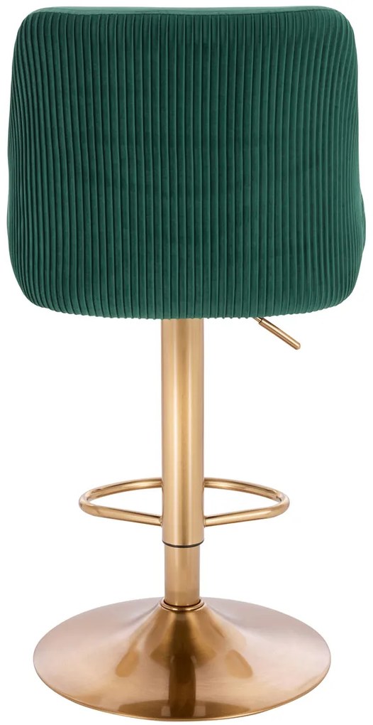 HR920W Scaun Verde din Catifea cu Bază Aurie