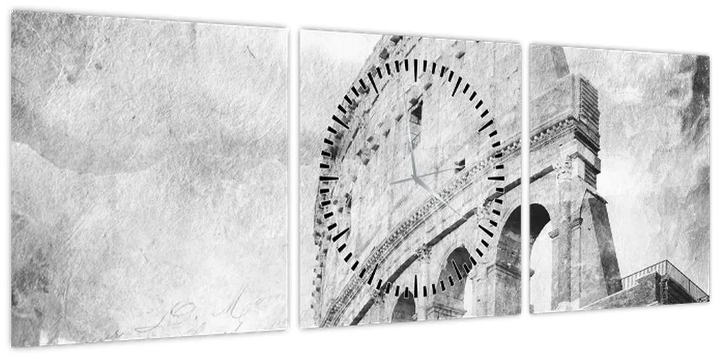 Tablou - Carte poștală de epocă a orașului N⁰1 (cu ceas) (90x30 cm)