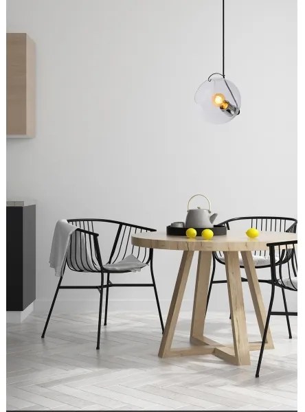 Lustră pe cablu JAZZLYNN 1xE27/60W/230V d. 20 cm Lucide 25405/20/60