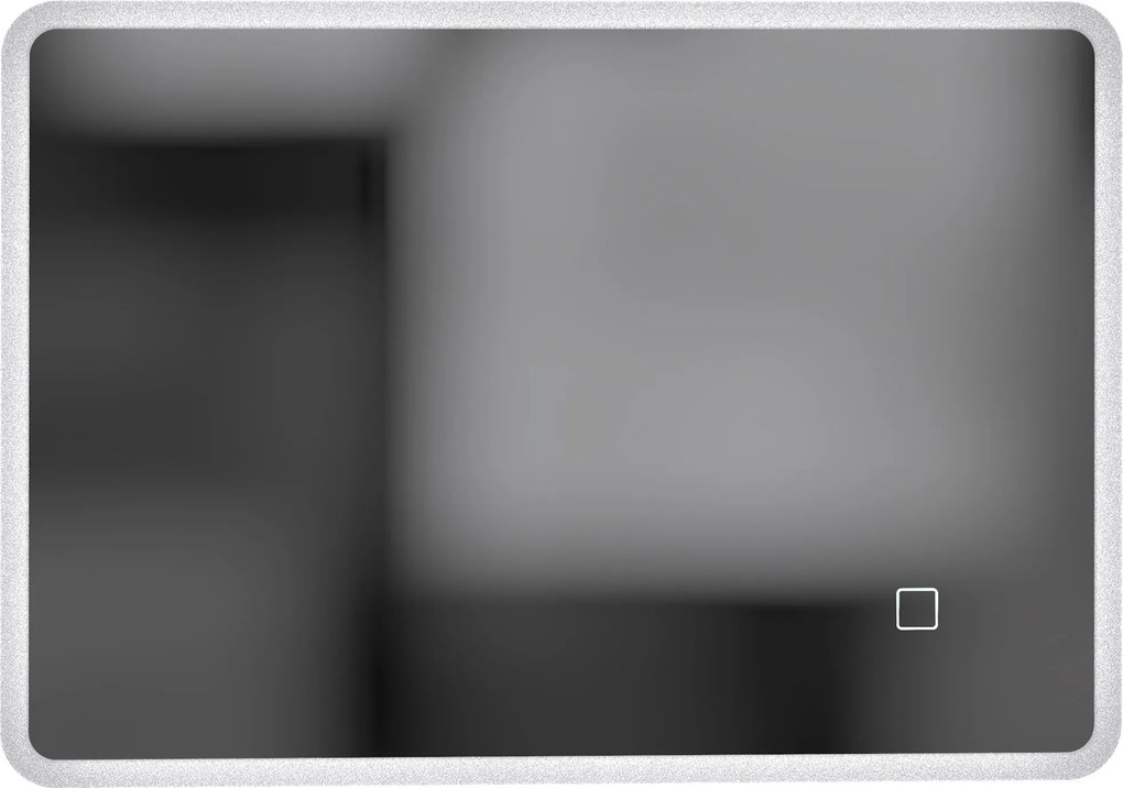 HOMCOM Oglindă de Baie cu LED 70x100 cm, 3 Culori de Lumină, Dimabilă, Antiaburire, Touch, Memorie | Aosom Romania