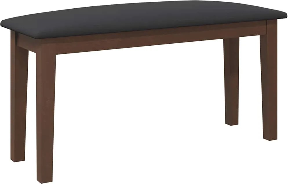 vidaXL Bancă 90 cm maro din lemn masiv cauciuc