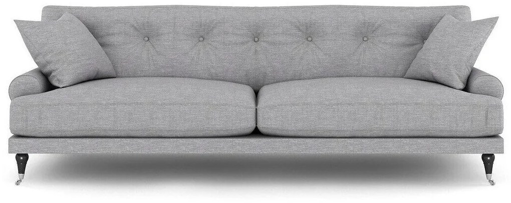 Canapea Seattle E120Numărul de locuri: 3, Gri deschis, 222x100x87cm, Tapiterie, Picioare: Lemn, Role