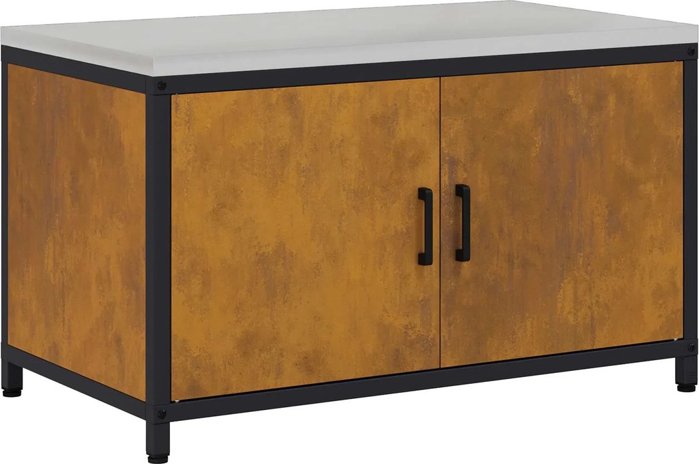 vidaXL Depozitare pentru bucătărie cu ușă Ruginit 60 x 50 x 92 cm Oțel