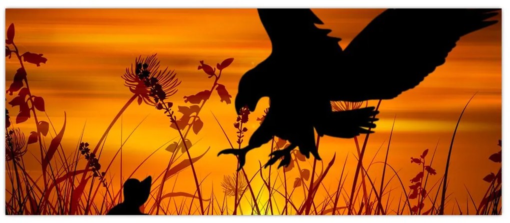 Tablou cu silueta prădătorului (120x50 cm)
