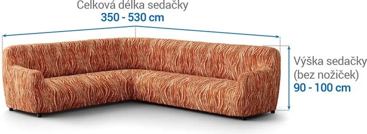 Gaico Huse bielastice UNIVERSO NOU dungi cărămizii colțar (l. 350 - 530 cm)