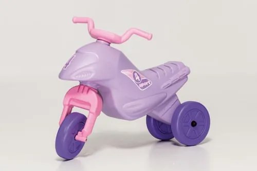 Motocicleta copii cu trei roti fara pedale mic culoarea roz - mov multicolor