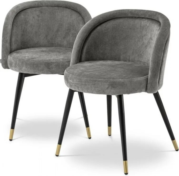 Set de 2 scaune design LUX Chloe, gri 114528 HZ
