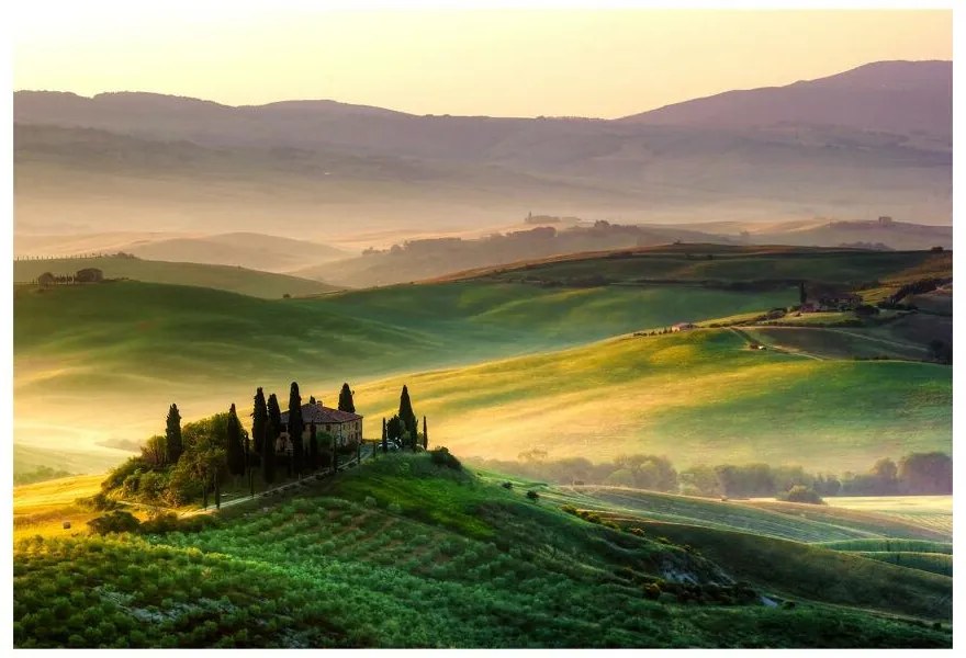 Fototapet Panorama din Toscana