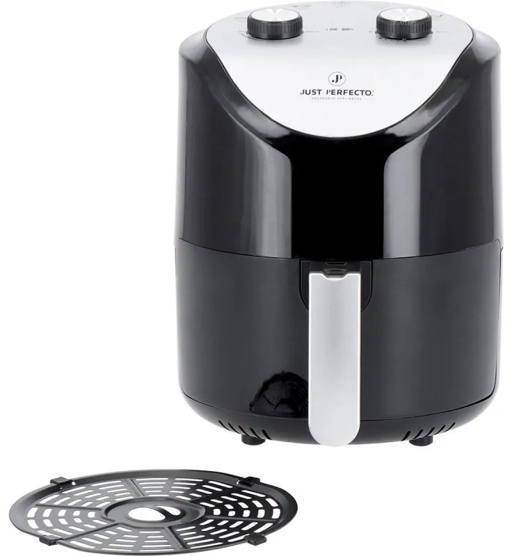 Friteuza cu aer cald Just Perfecto JL-14, 1200W, 3,5 litri, 80-200 C, Timer, Negru