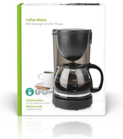 Nedis KACM150EBK - Cafetieră 1,25l cu funcție menținere temperatură