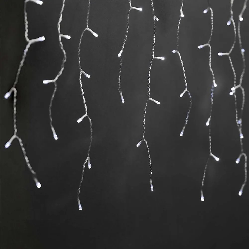 Nedis CLLC180C - Perdea luminoasă LED, 180 LED, 7 funcții, 10,9 m, IP44, alb rece